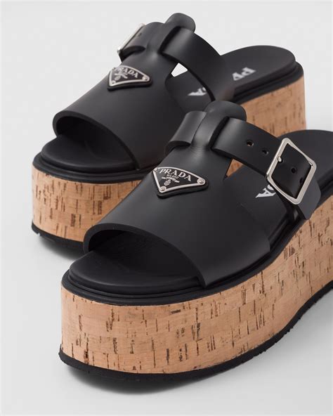 prada platform sandals sale|Prada platform wedge sandals.